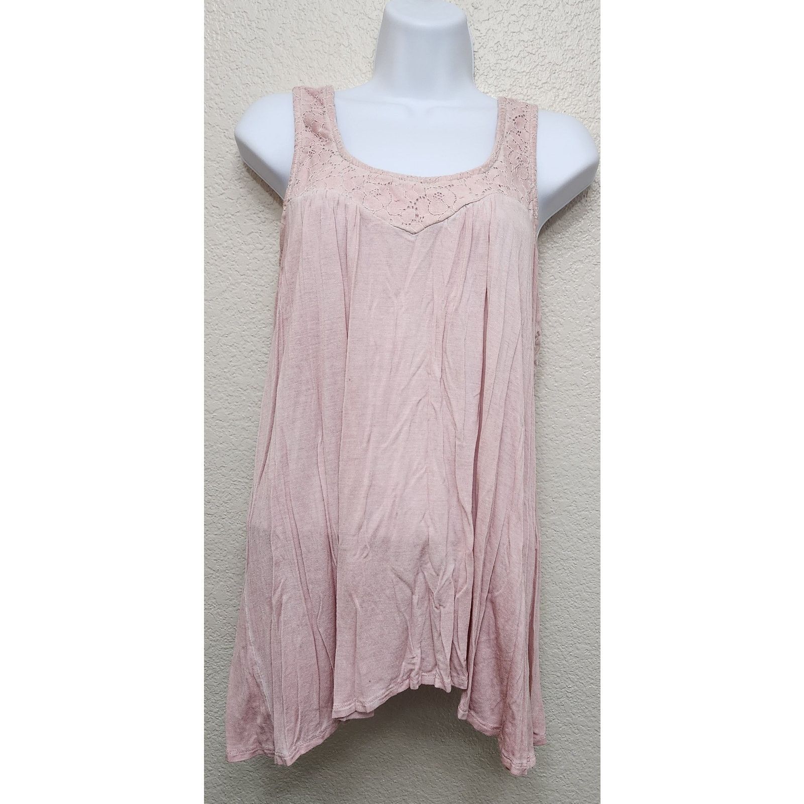 Other Unity World Wear Dusty Pink Lace Bodice Pleated Top Medium Size M / US 6-8 / IT 42-44 - 1 Thumbnail