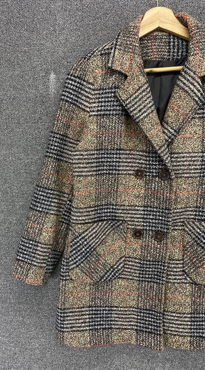 Japanese Brand × Shein Shein Shadow Plaids Rare Long Jacket Size S / US 4 / IT 40 - 4 Thumbnail