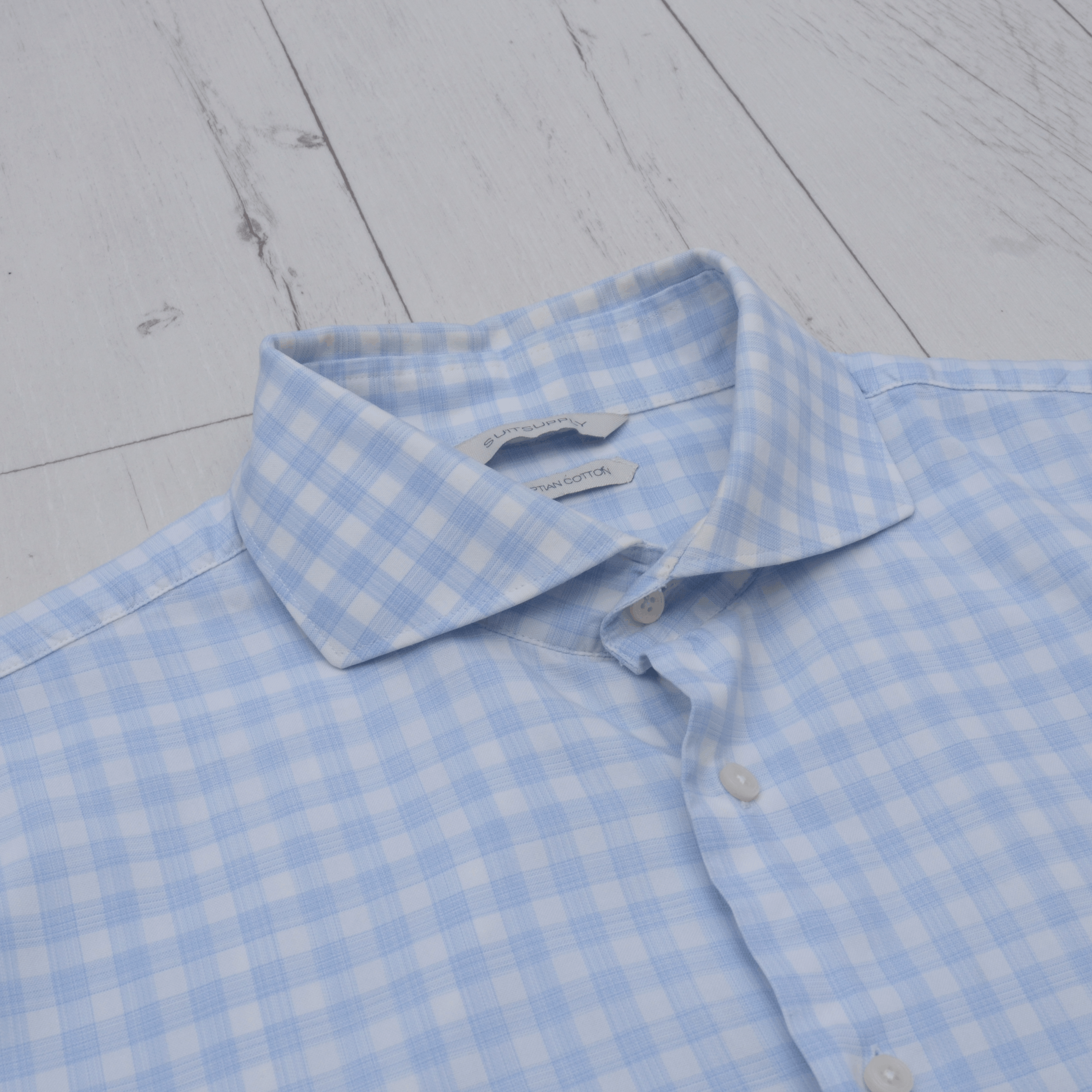 Suitsupply Suitsupply Check Shirt Egyptian Cotton size 41 / 16 Blue Size US L / EU 52-54 / 3 - 5 Thumbnail