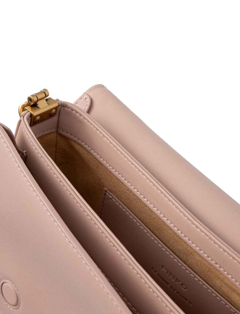 Pinko o1s22i1n0824 Size: OS / Mini Leather Shoulder Bag in Pink Size ONE SIZE - 3 Thumbnail