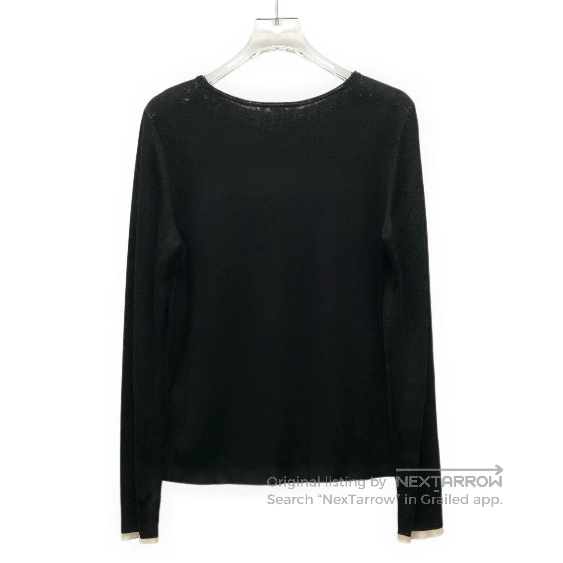 Hermes Hermes Black Geometric Pattern Printed Silk Crew Neck Long Size XXS / US 00 / IT 34 - 2 Thumbnail
