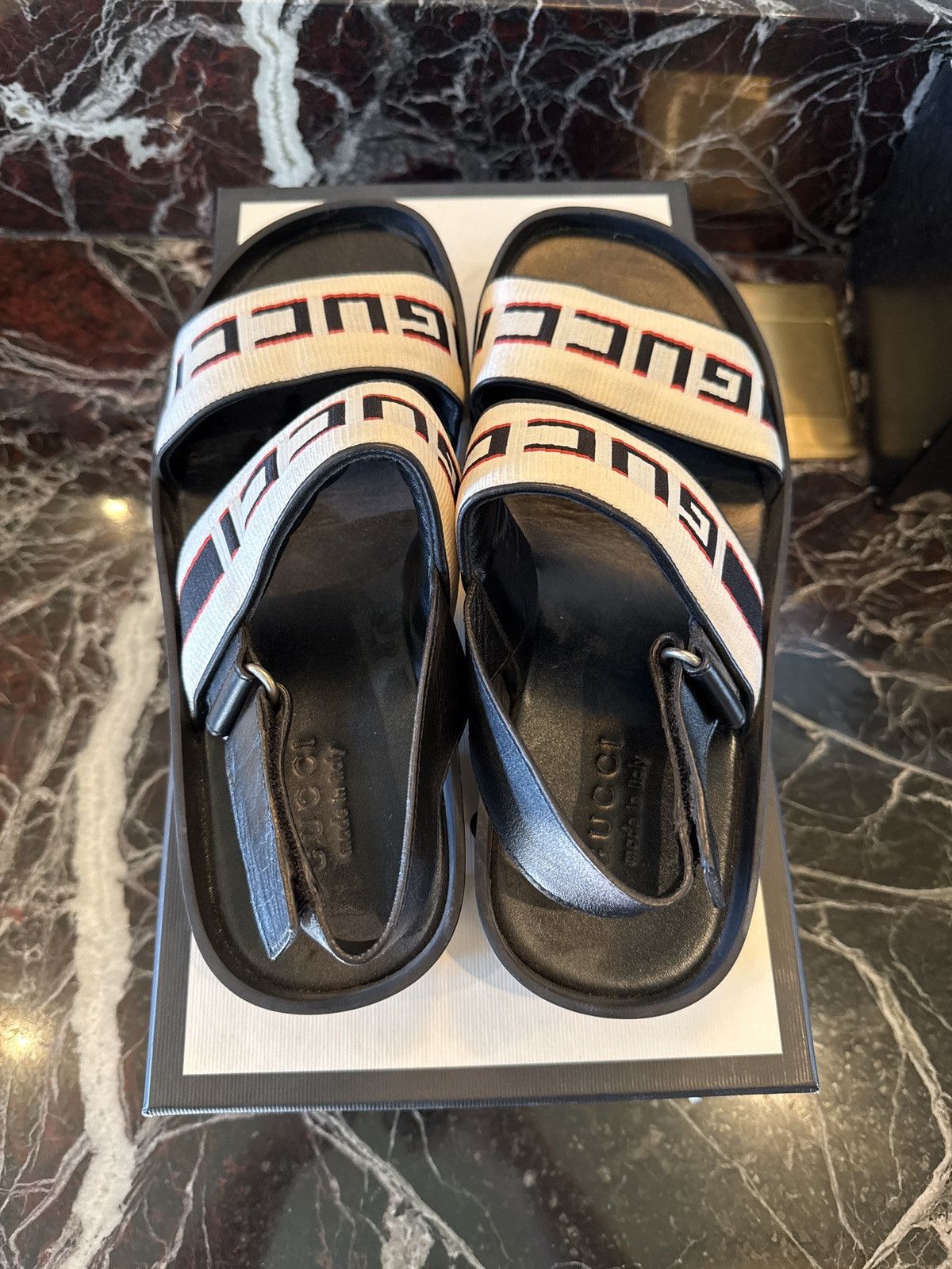 Gucci Gucci Jacquard Stripe Sandals Size US 9.5 / EU 42-43 - 5 Thumbnail
