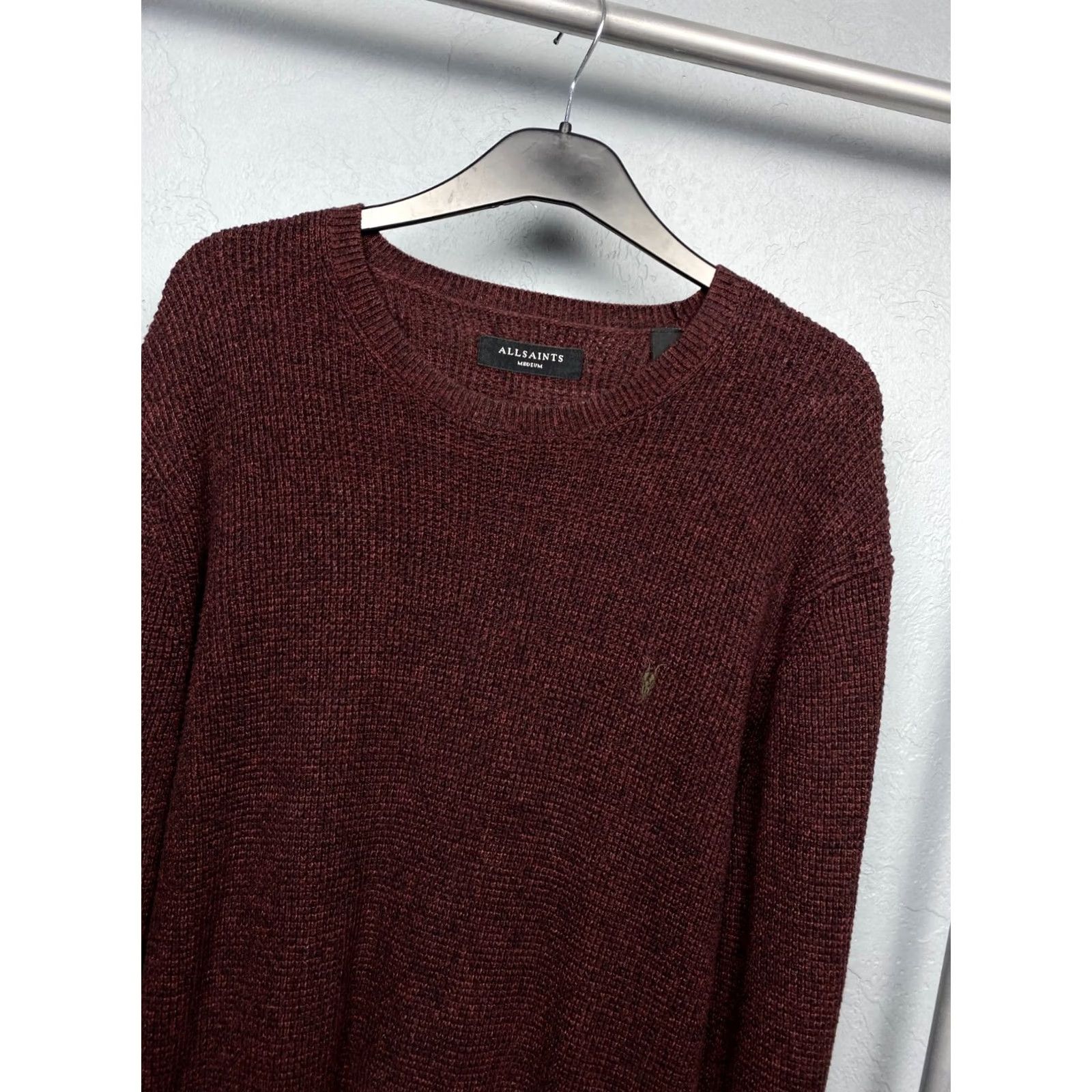 Allsaints Allsaints Rias Crew Neck Mens Knit Sweater M Multicolor Cotton Knit Logo Pullover 90s Style Mens Size US M / EU 48-50 / 2 - 2 Thumbnail