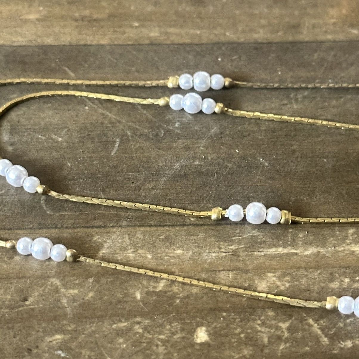 Vintage Vintage gold tone station pearl necklace Size ONE SIZE - 3 Thumbnail