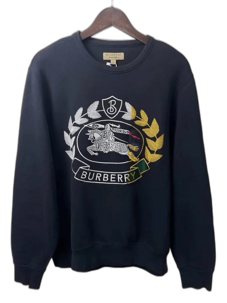 Burberry Embroidered Sweatshirt in Large Size