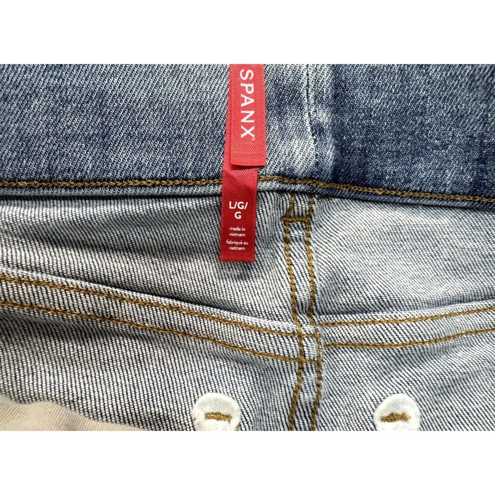 Spanx Spanx Jeans Womens L Light Blue Pull On Flare Bootcut Stretch Denim Jean-ish Size 36" / US 14 / IT 50 - 4 Thumbnail