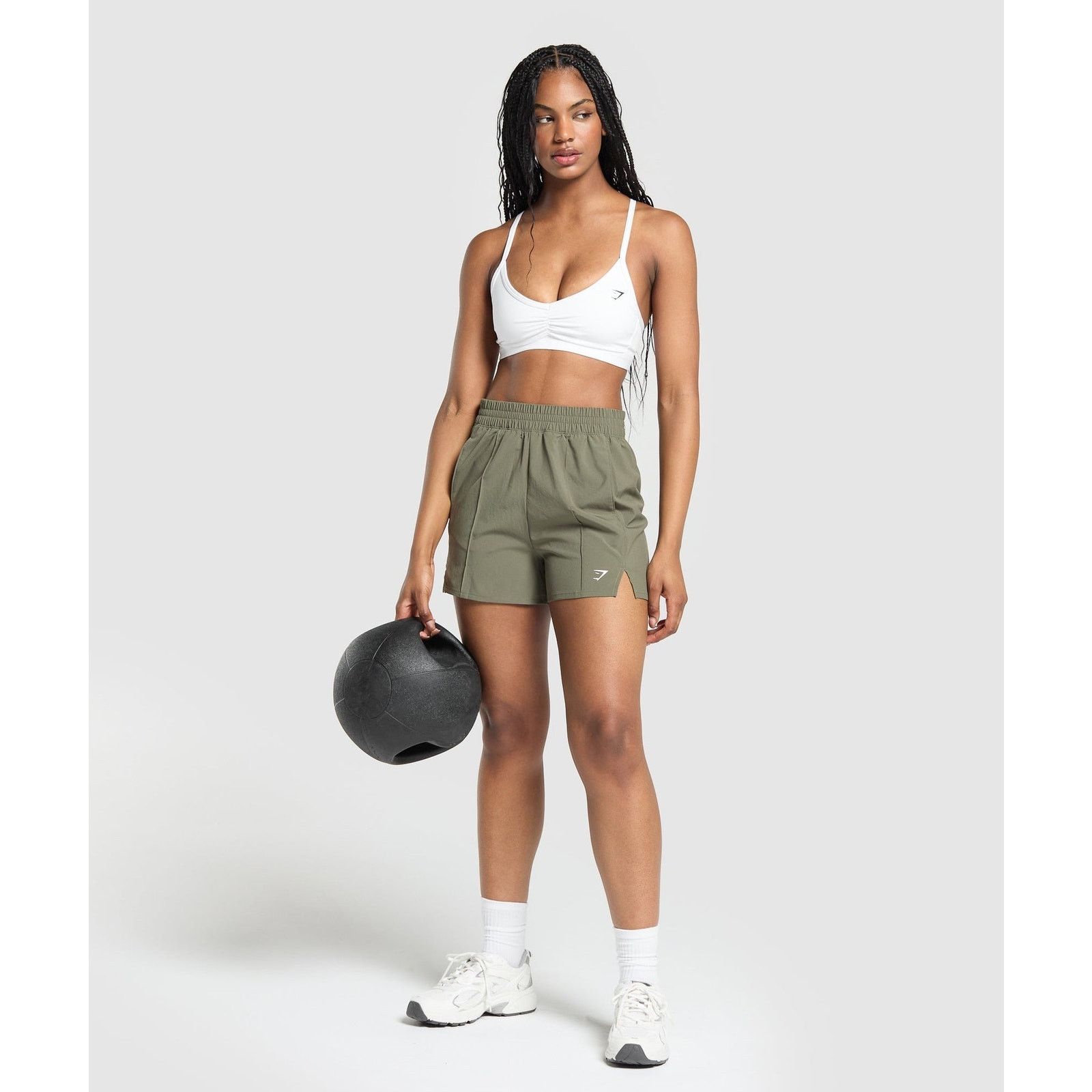 Gymshark Gymshark PINTUCK SHORTS Regular Fit Green L Size 30" / US 8 / IT 44 - 5 Thumbnail