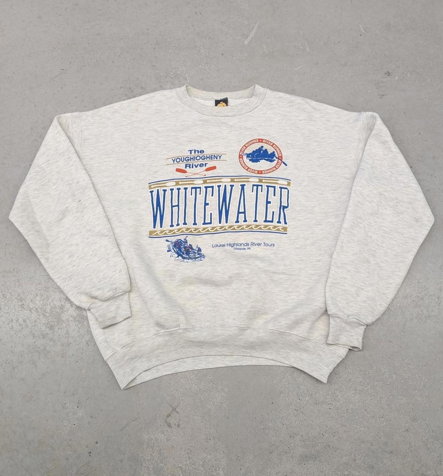 Vintage Vintage 90s White Water Rafting Youghiogheny River Sweater Size US XL / EU 56 / 4 - 1 Thumbnail