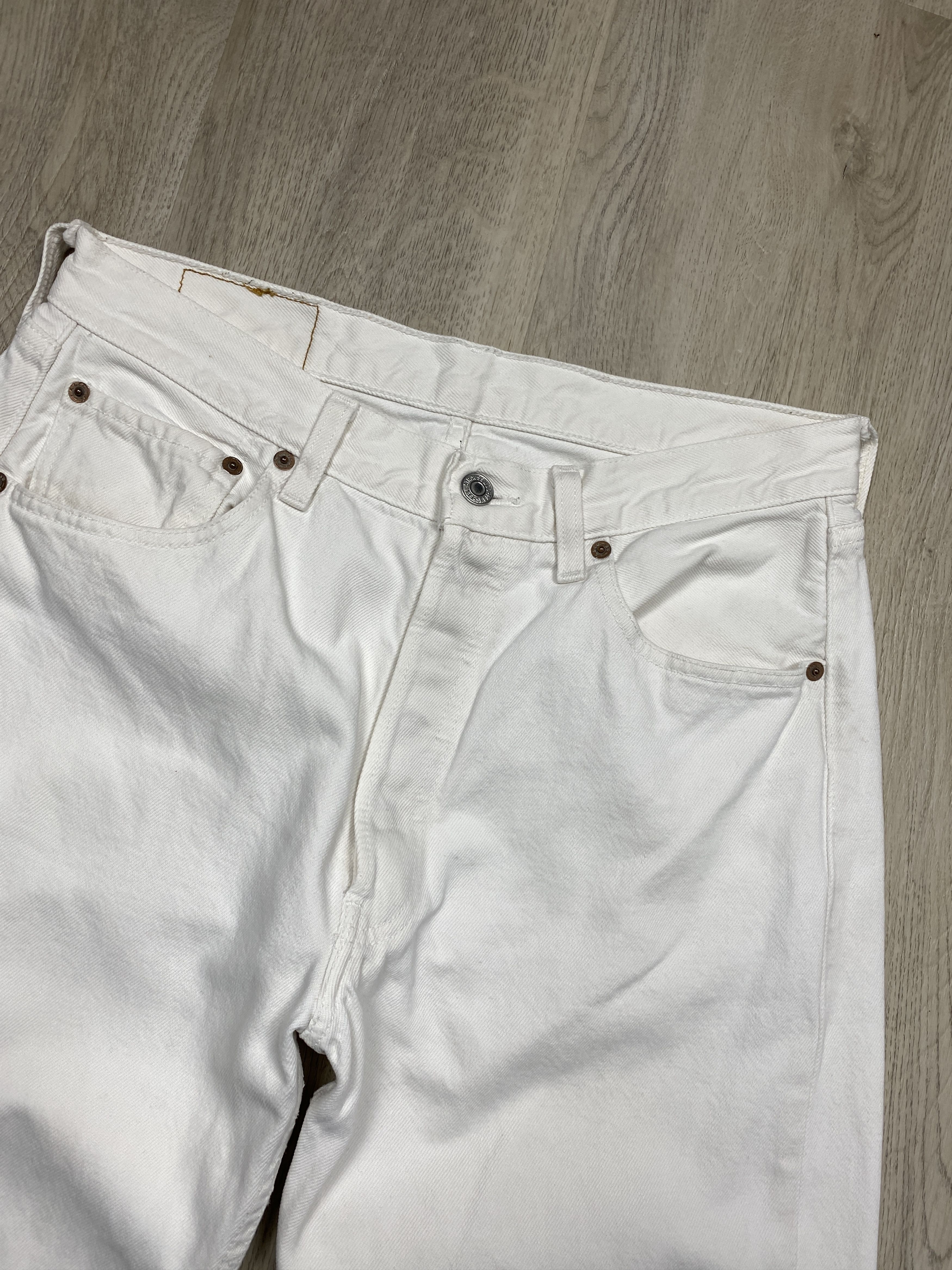 Levi's Levis 501 90s Vintage White Denim Pants Red Tab Jeans Size US 33 - 6 Thumbnail