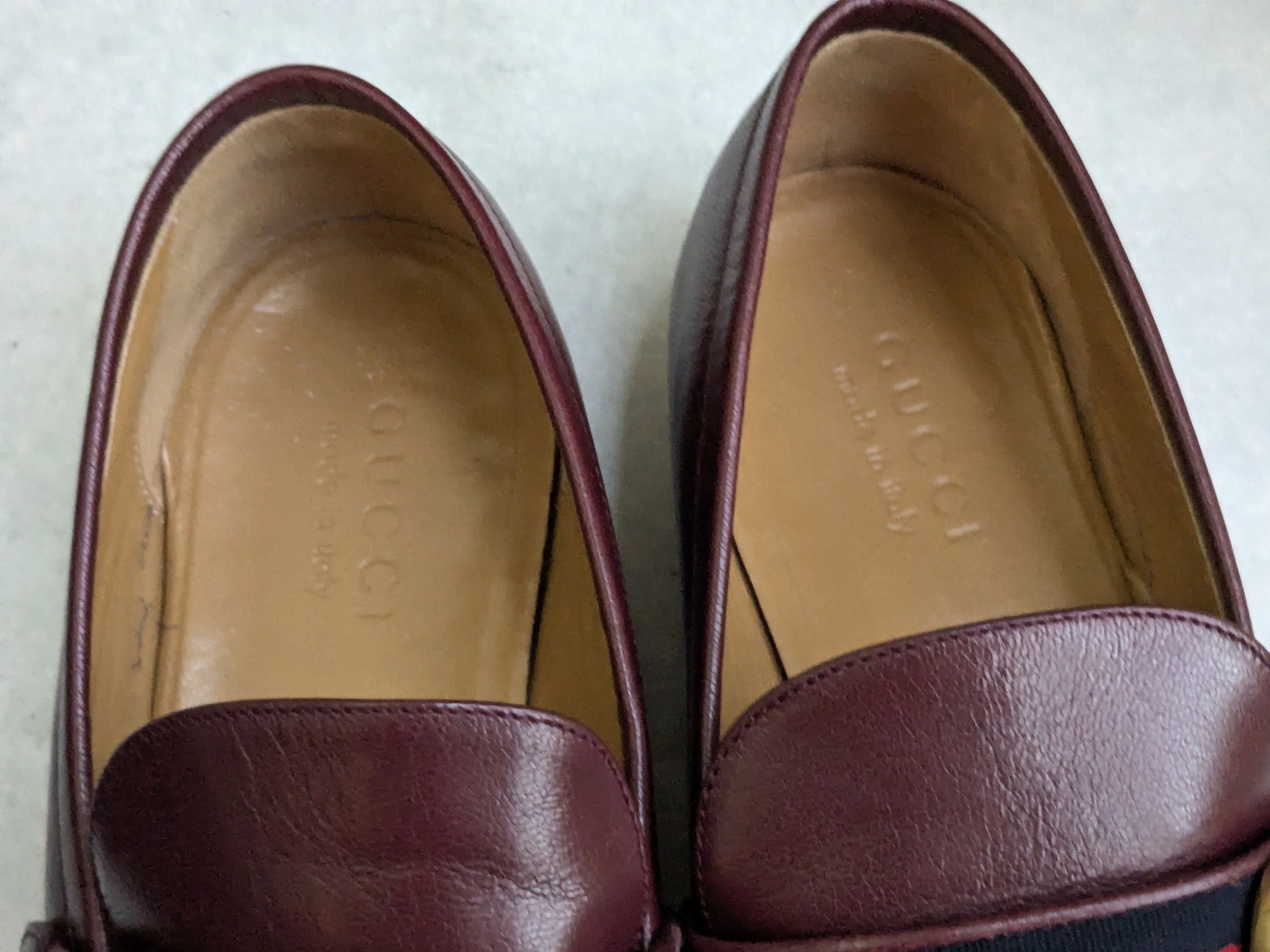 Gucci Gucci Loafers Burgundy 10 Leather Web GG Size US 10 / EU 43 - 2 Thumbnail