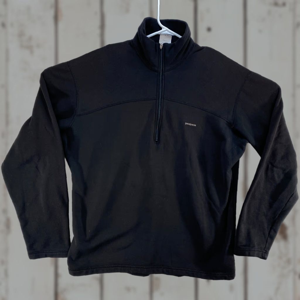 Patagonia Patagonia Capilene Black Fleece Mens Medium 1/4 Zip Mock Neck Pullover Top Size US M / EU 48-50 / 2 - 1 Thumbnail