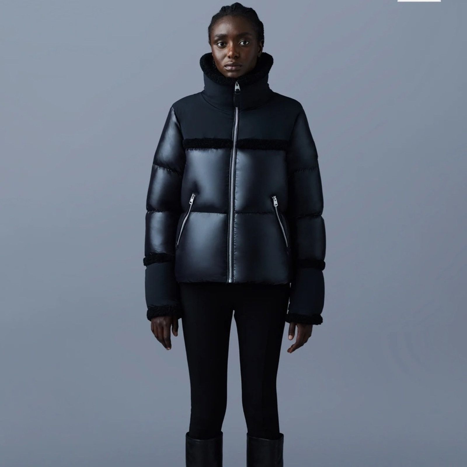 Mackage Mackage MIYA lustrous light down jacket with shearling trim Size M / US 6-8 / IT 42-44 - 14 Thumbnail