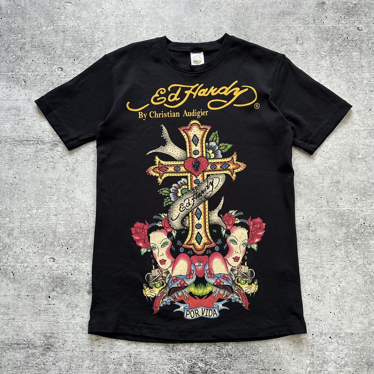 Other Ed Hardy Christian Audigier Y2K T-shirt Black Size XL / US 12-14 / IT 48-50 - 1 Thumbnail