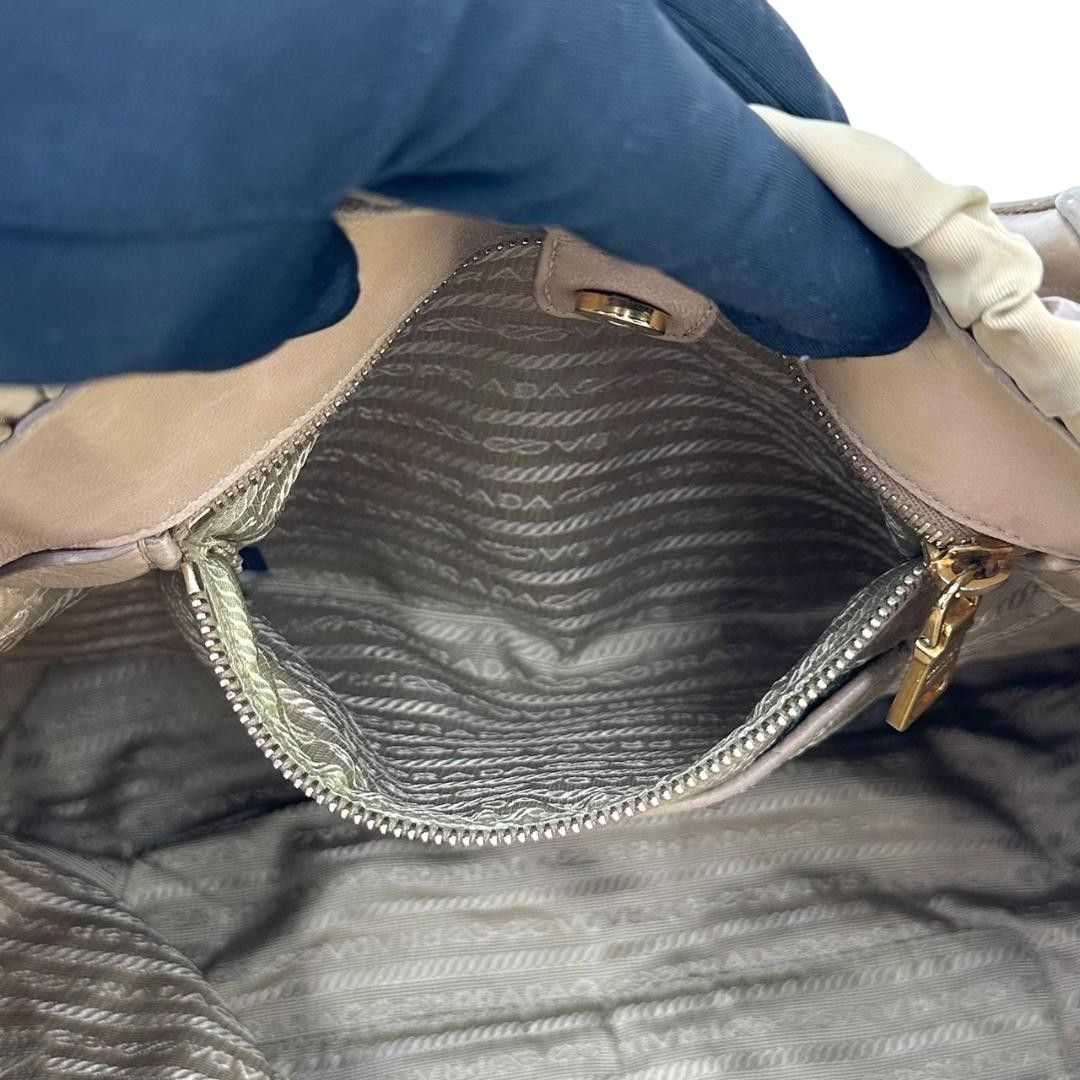 Prada Prada - Shoulder Bag Quilted Brown Leather Handbag Shoulder Size ONE SIZE - 10 Thumbnail