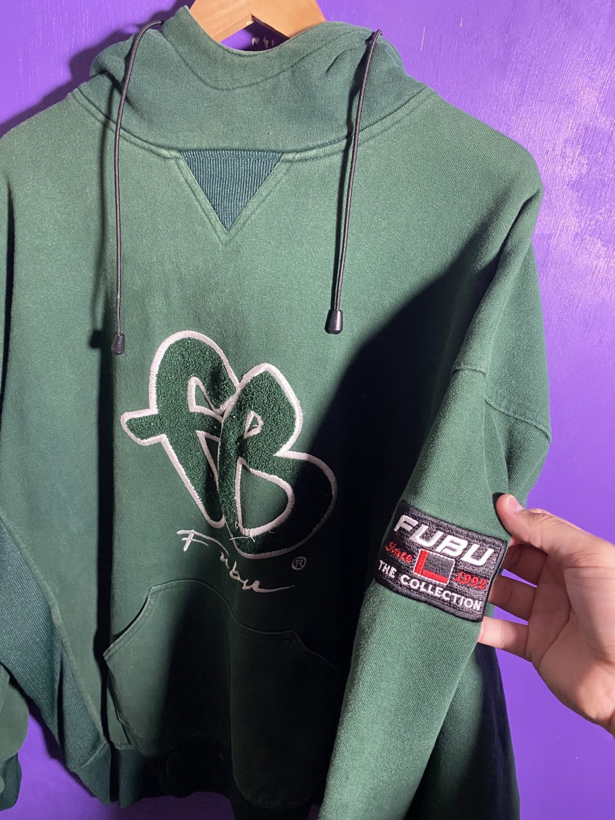 Fubu × Vintage Vintage 90s Fubu big logo anorak hood hoodie Size US XXL / EU 58 / 5 - 3 Thumbnail