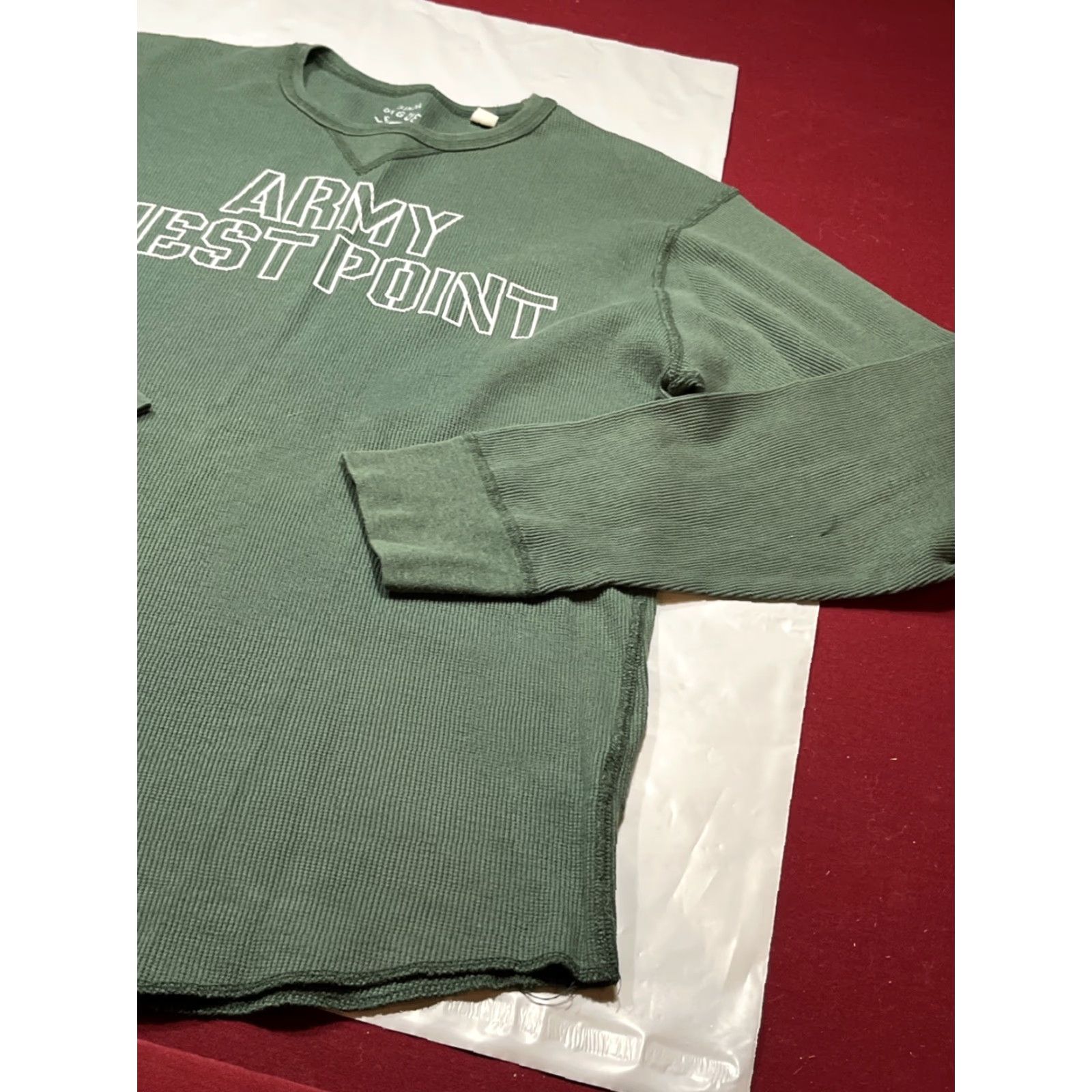 Vintage Army West Point GREEN THERMAL waffle Knit Shirt Long Sleeves Men’s Size Medium Size US M / EU 48-50 / 2 - 5 Thumbnail