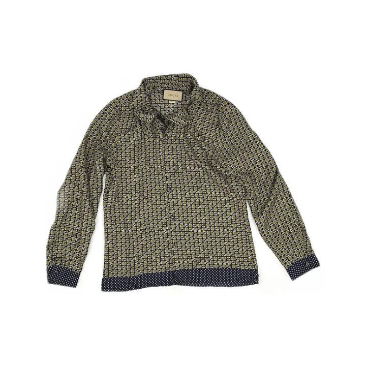 Gucci Gucci Stylish Button-Up Long Sleeve Shirt Size US L / EU 52-54 / 3 - 1 Thumbnail
