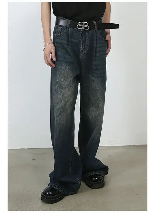Jean Japanese retro basic loose straight wide-leg jeans Size US 32 / EU 48 - 3 Thumbnail