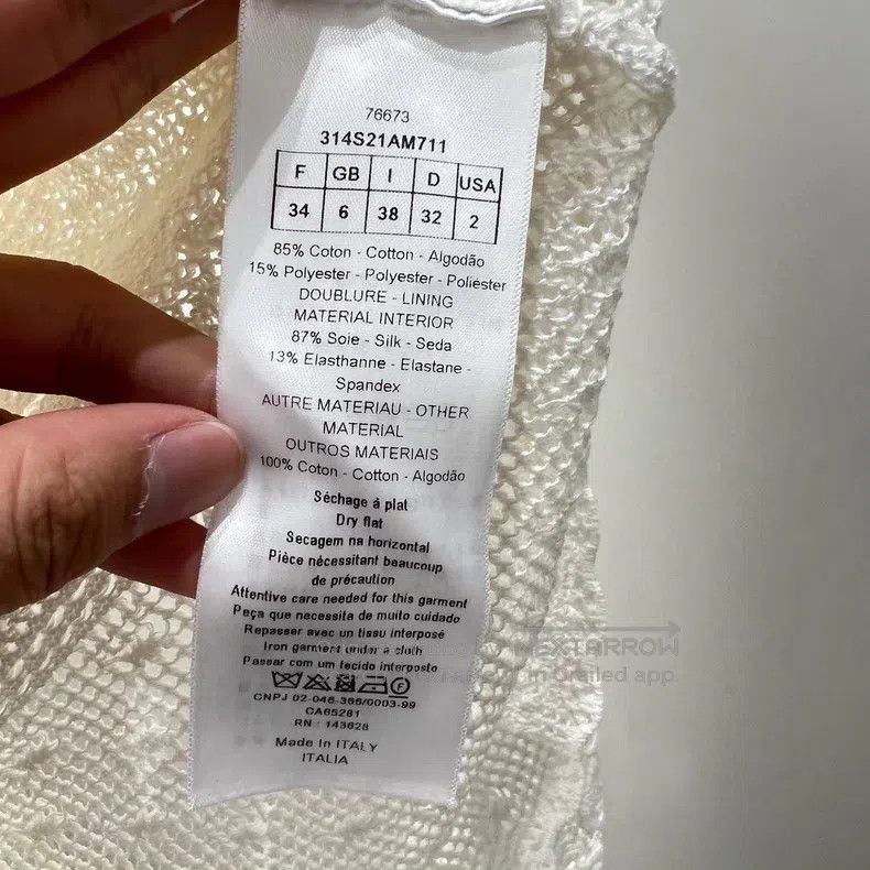 Dior Dior White long-sleeved hollow knitwear sweater Size XXS / US 00 / IT 34 - 4 Thumbnail