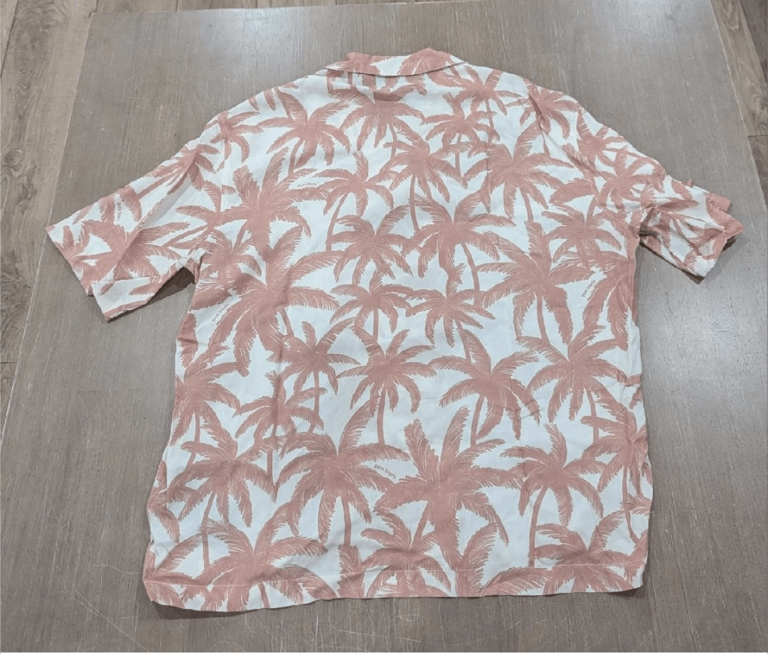 Palm Angels PALM ANGELS Palm Print SS Button Up Shirt Pink/Off-White 54 Size US L / EU 52-54 / 3 - 4 Thumbnail