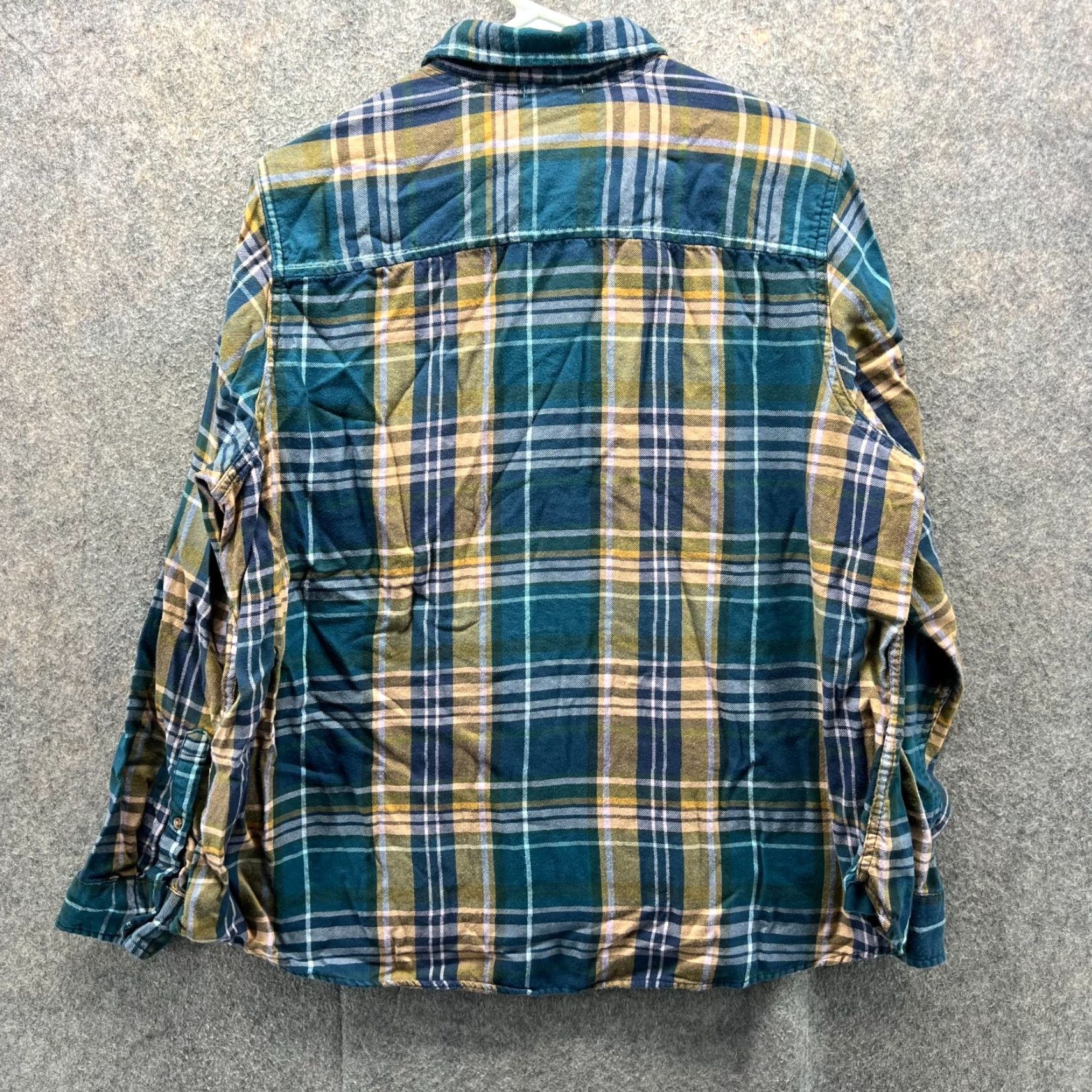 Vintage VINTAGE LL Bean Women Button-Up Plaid Shirt 1X Plus Blue Yellow Flannel 100% Cotton Dress Size XL / US 12-14 / IT 48-50 - 2 Thumbnail