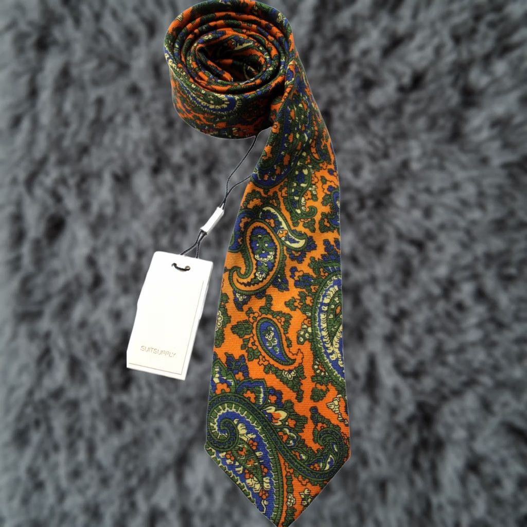 Suitsupply New title: Mens Tie - Suitsupply 155 X 8 CM Wool Paisley Pointed Tied Multicoloured - 100% Authentic Size ONE SIZE - 1 Thumbnail