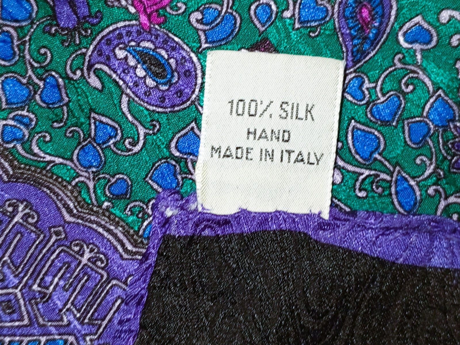 Fendi FENDI ROMA ITALY Blue Indian Sultan Geometric Silk Scarf Size ONE SIZE - 14 Thumbnail