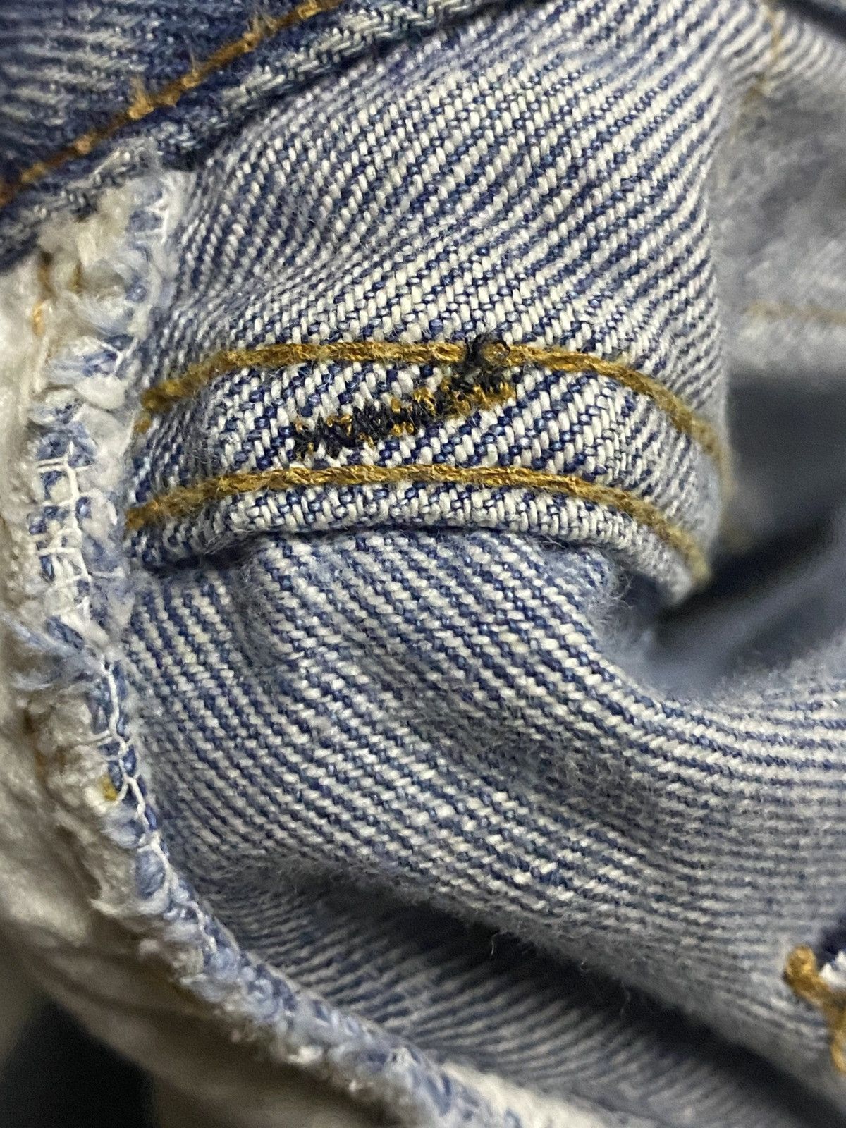 Levi's W34 Vintage Levis 501 70s Selvedge Rindem No6 ButtonFly Jean Size US 34 / EU 50 - 12 Thumbnail