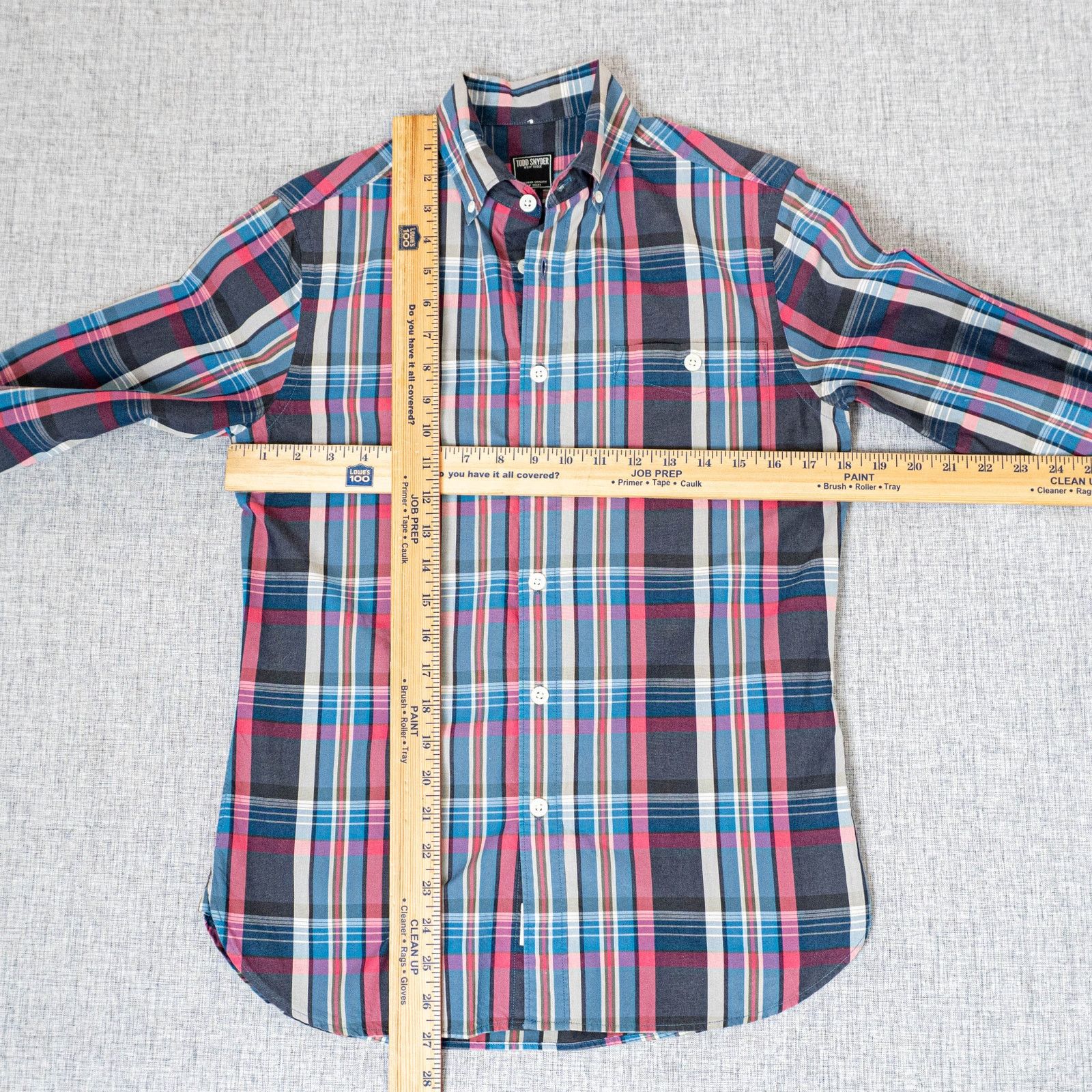 Todd Snyder Todd Snyder Men's Button Down Shirt Plaid Blue Multi XS Size US XS / EU 42 / 0 - 6 Thumbnail