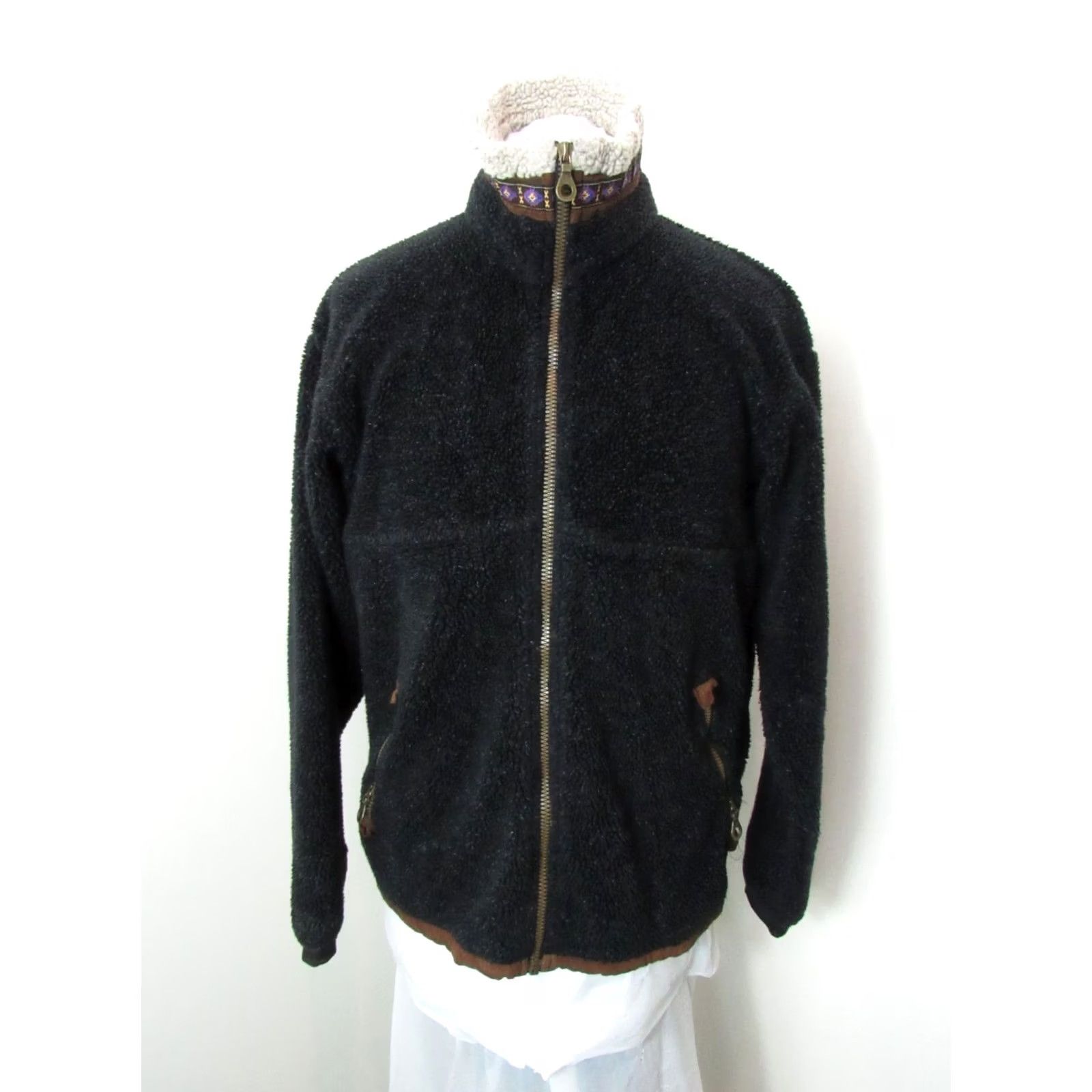Vintage VINTAGE Kuhl ALF Fleece Jacket Mens Medium Navy Blue Outdoor Hiking Alfpaca Deep Pile Full Zip Polartec Size US M / EU 48-50 / 2 - 3 Thumbnail