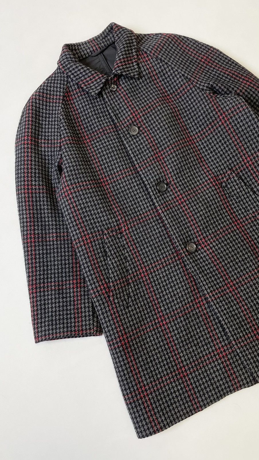 Prada Mid 2000s Check Wool Overcoat Size US XL / EU 56 / 4 - 5 Thumbnail