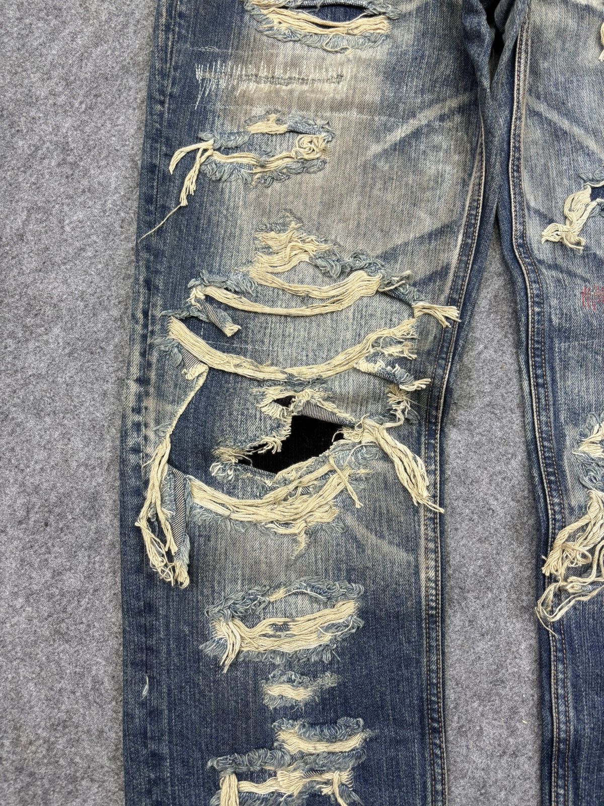 Ego Tripping 💥Super Distressed Style💥Ego Tripping Heavy Denim F841 Size US 34 / EU 50 - 6 Thumbnail