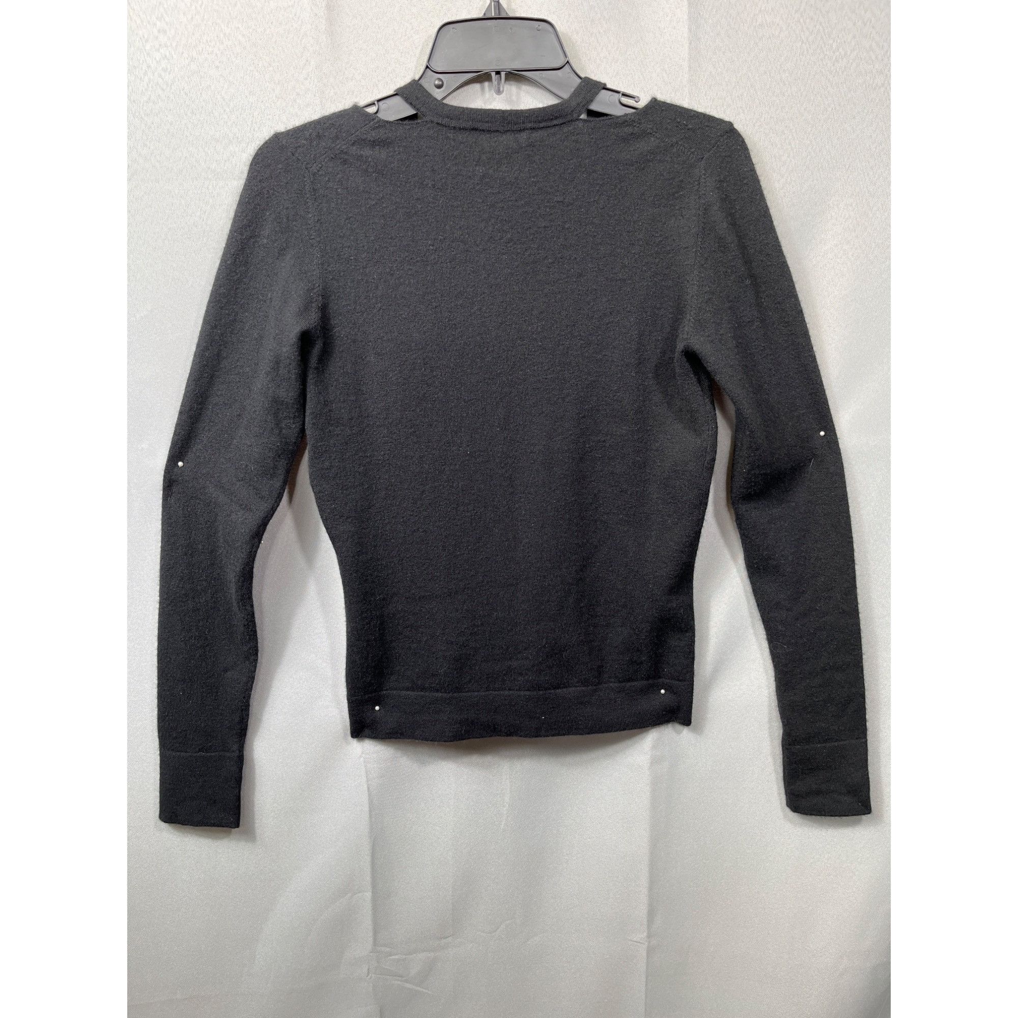 Versace Versace Womens Black V Neck Long Sleeve Sweater Size 42 SKU Size M / US 6-8 / IT 42-44 - 2 Thumbnail