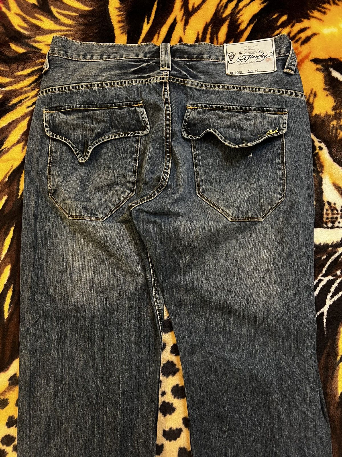 Ed Hardy × Vintage Vintage 2010 Ed Hardy by Christian Audigier Jeans Size US 36 / EU 52 - 1 Thumbnail