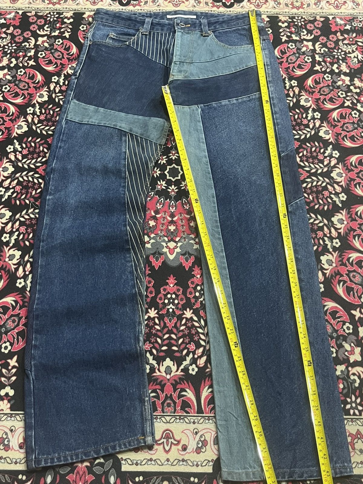 Diet Butcher Slim Skin Diet Butcher Slim Skin Upcycled Reworked Straight Fit Jeans Size US 32 / EU 48 - 12 Thumbnail