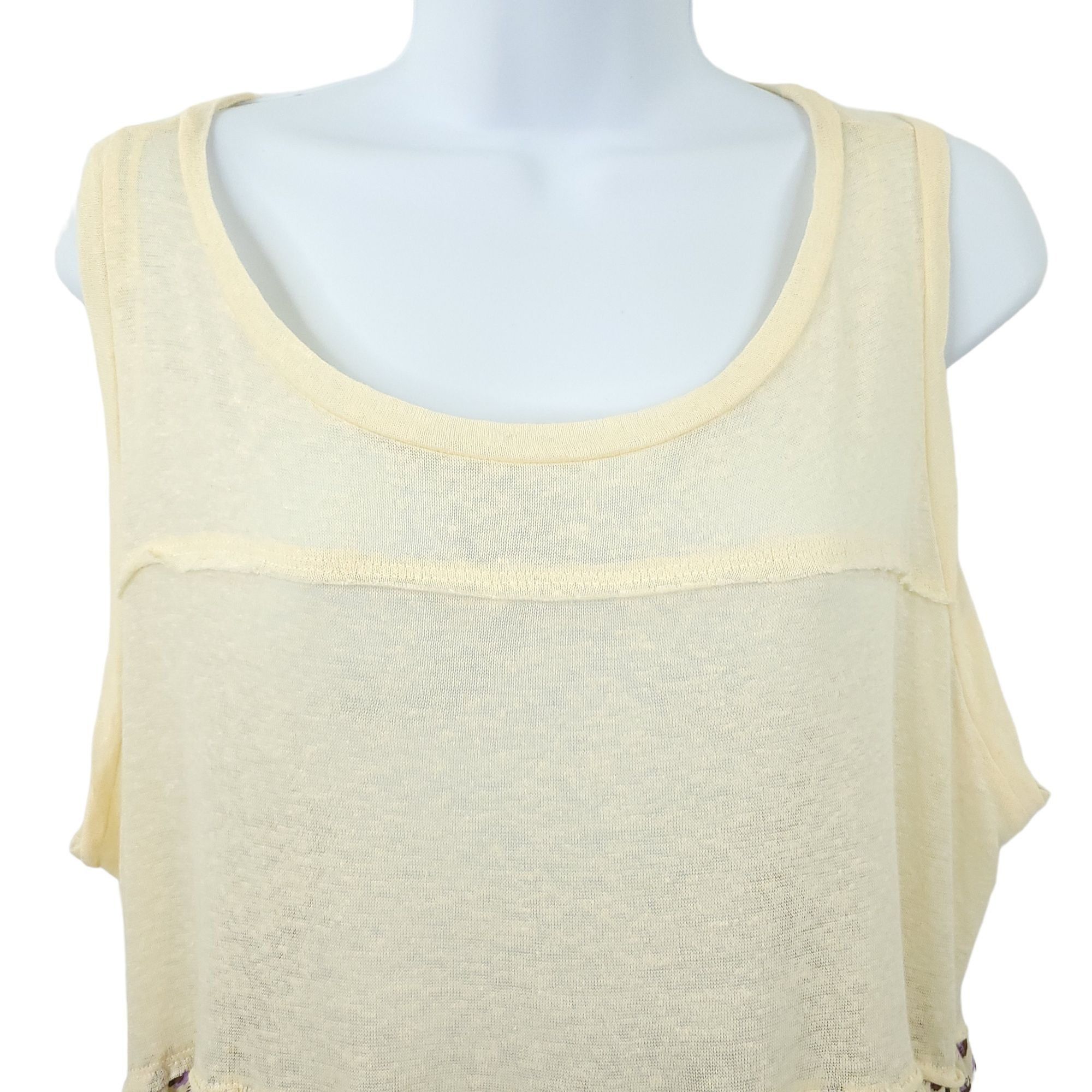 Other Umgee Boho Dress L Cream Sleeveless Leopard Print Animal Mix Size L / US 10 / IT 46 - 3 Thumbnail