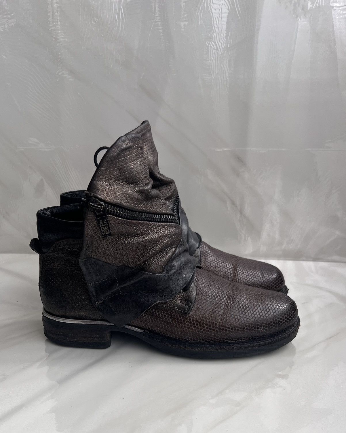 A.S.98 As 98 Airstep Zipper Boho Biker brown distressed boot Size US 8 / IT 38 - 4 Thumbnail