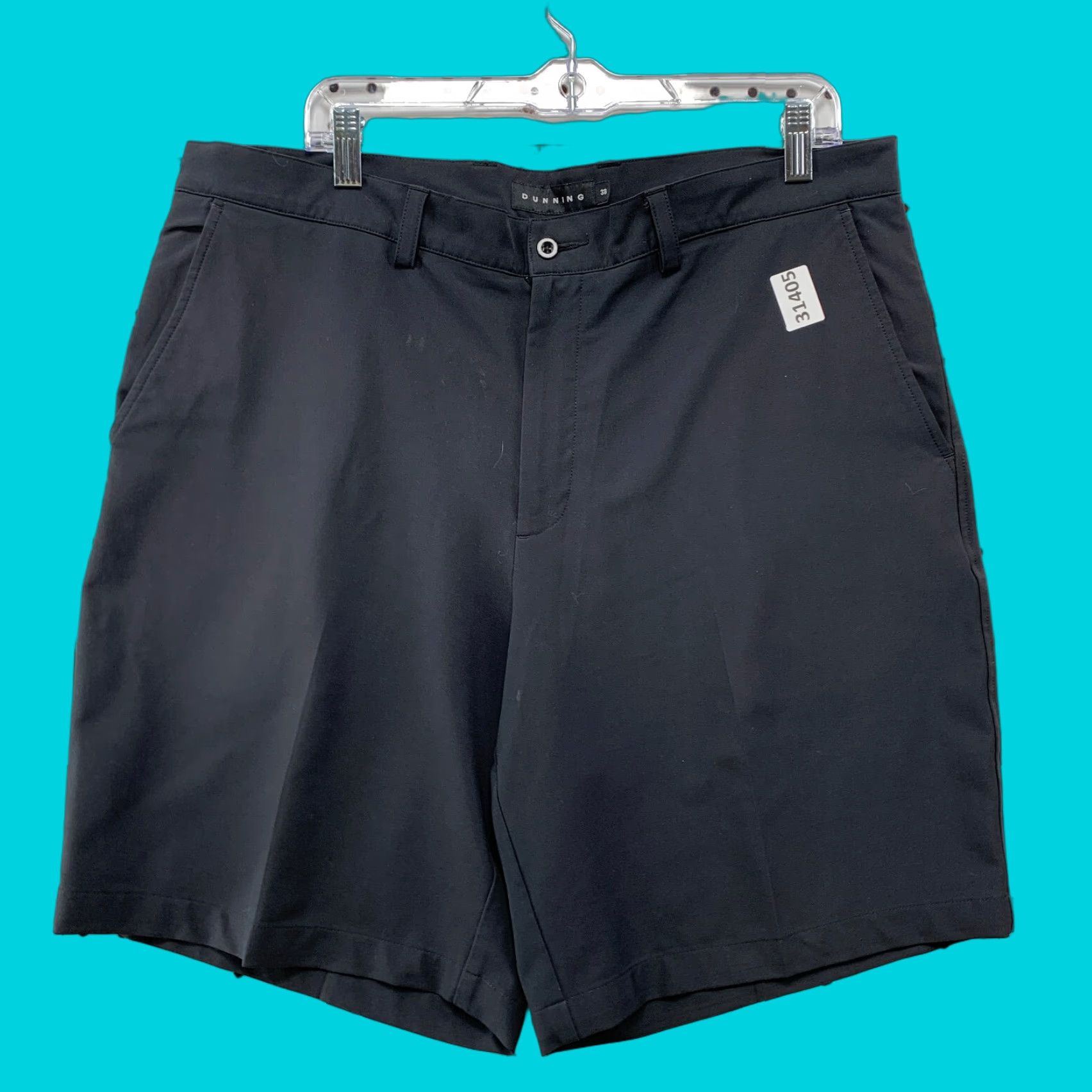 Vintage Dunning Golf Chino Shorts Mens 38x9 Black Casual Shirt Size US 38 / EU 54 - 1 Thumbnail