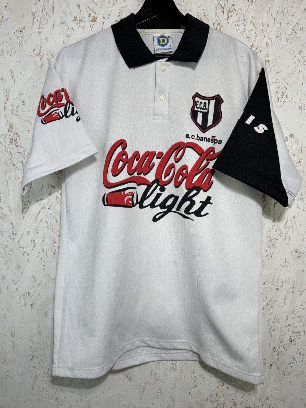 Vintage Vintage Coca Cola Light EC Banespa Brazil Jersey 90s Rare Size US L / EU 52-54 / 3 - 1 Thumbnail