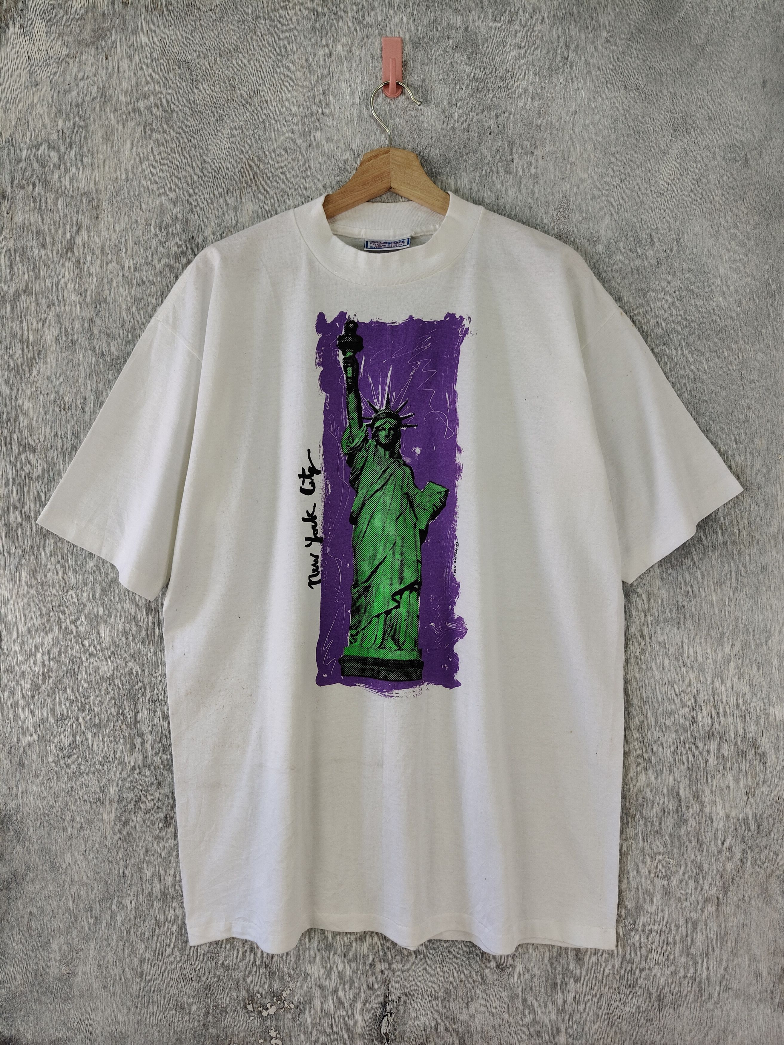 image of Art Statue Of Liberty By Lyon Design Shirt in White, Men's (Size XL)