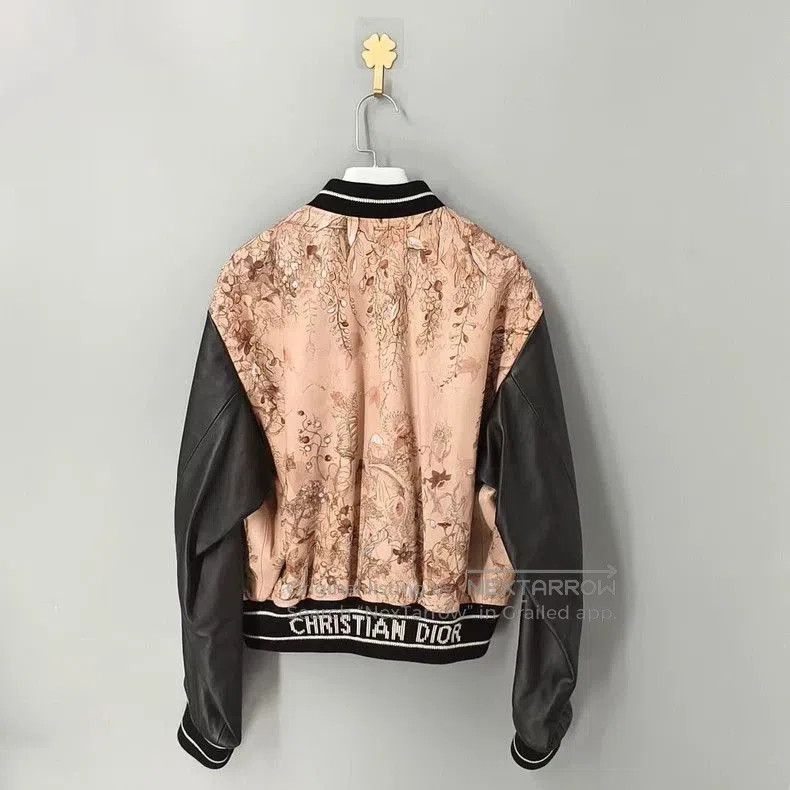 Dior Christian Dior Leather Floral Bomber Jacket. Size US M / EU 48-50 / 2 - 2 Thumbnail