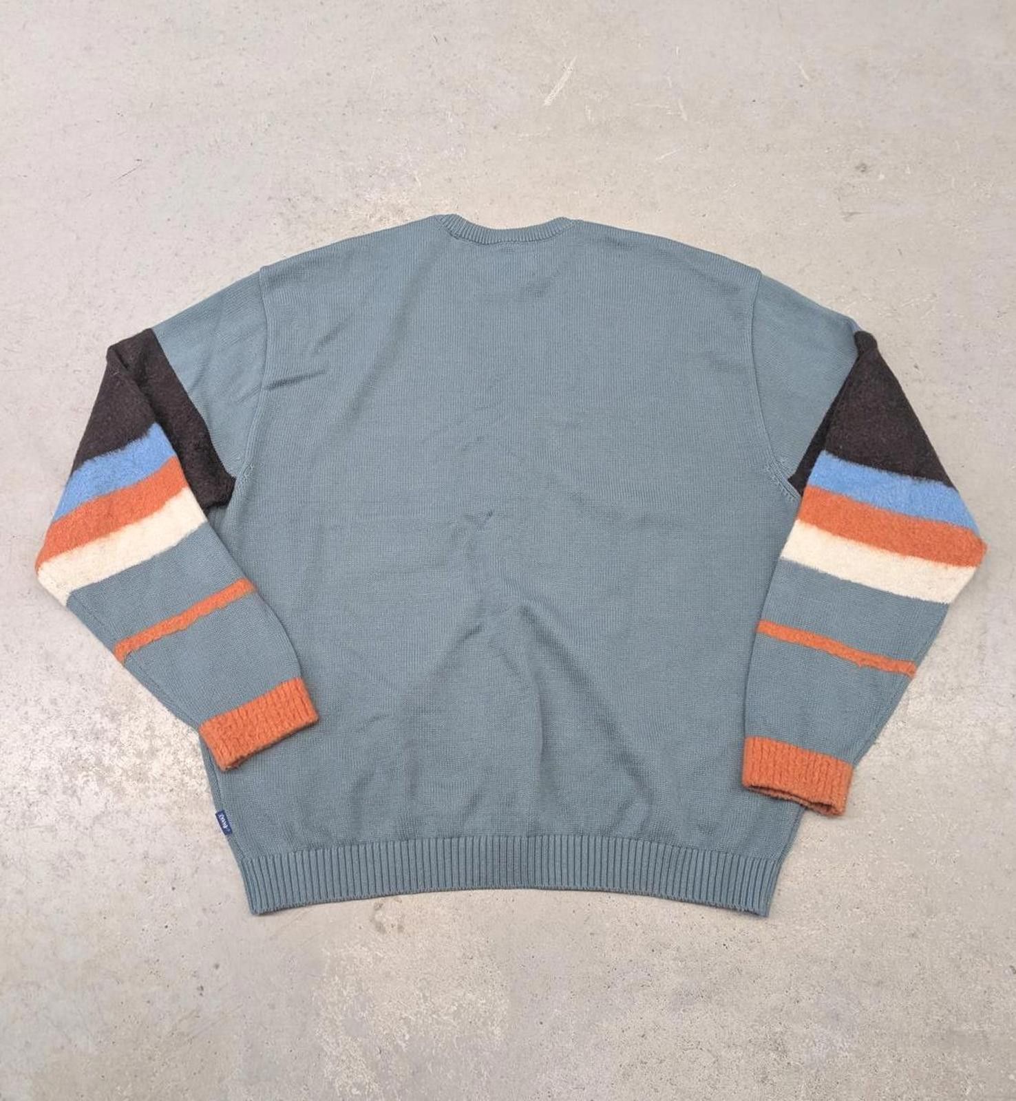 Supreme Awake New York Powder Blue Mohair Stripes Cardigan Size US XL / EU 56 / 4 - 2 Thumbnail