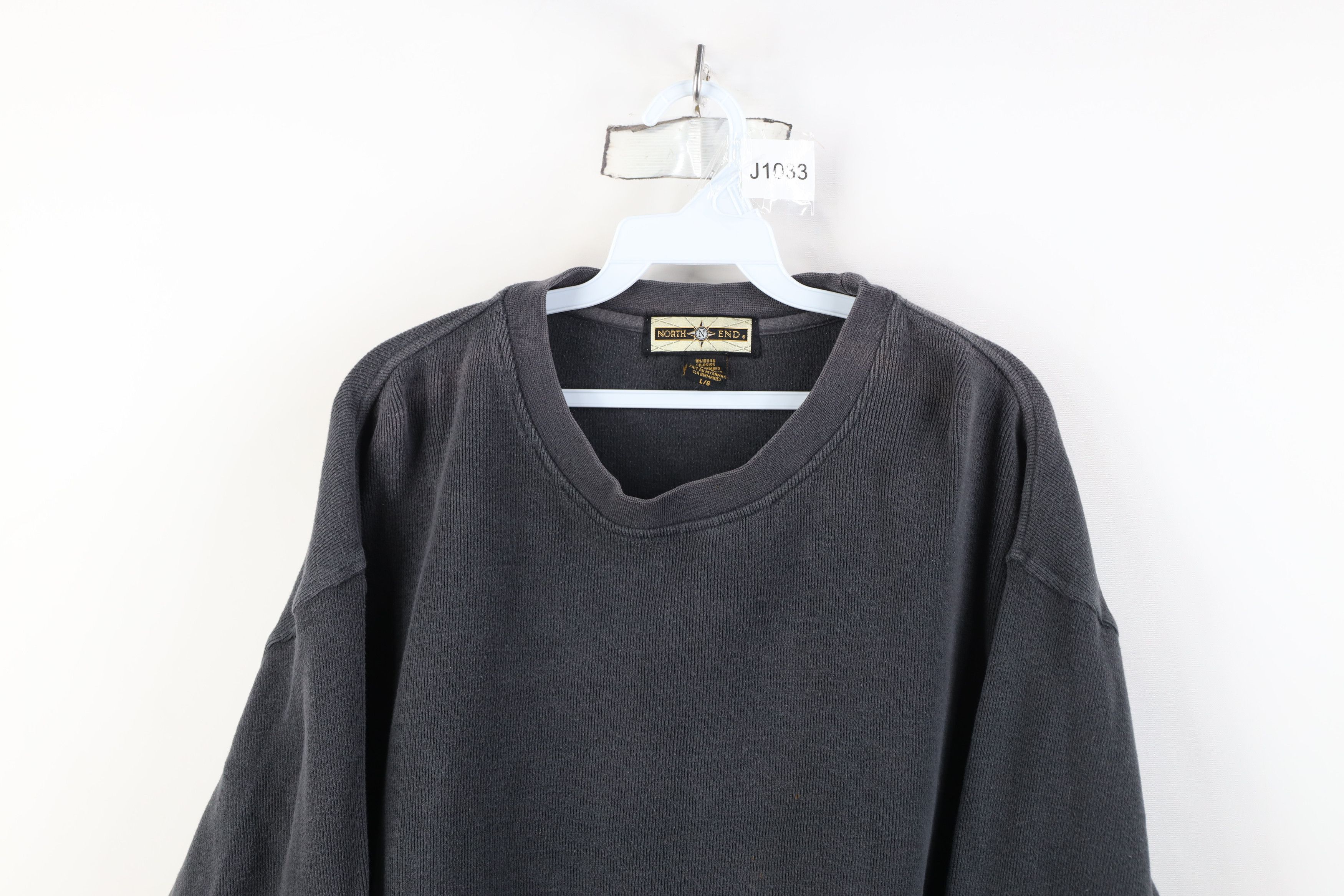 Vintage Vintage 90s Y2K Streetwear Heavy Ribbed Long Sleeve T-Shirt Size US L / EU 52-54 / 3 - 2 Thumbnail