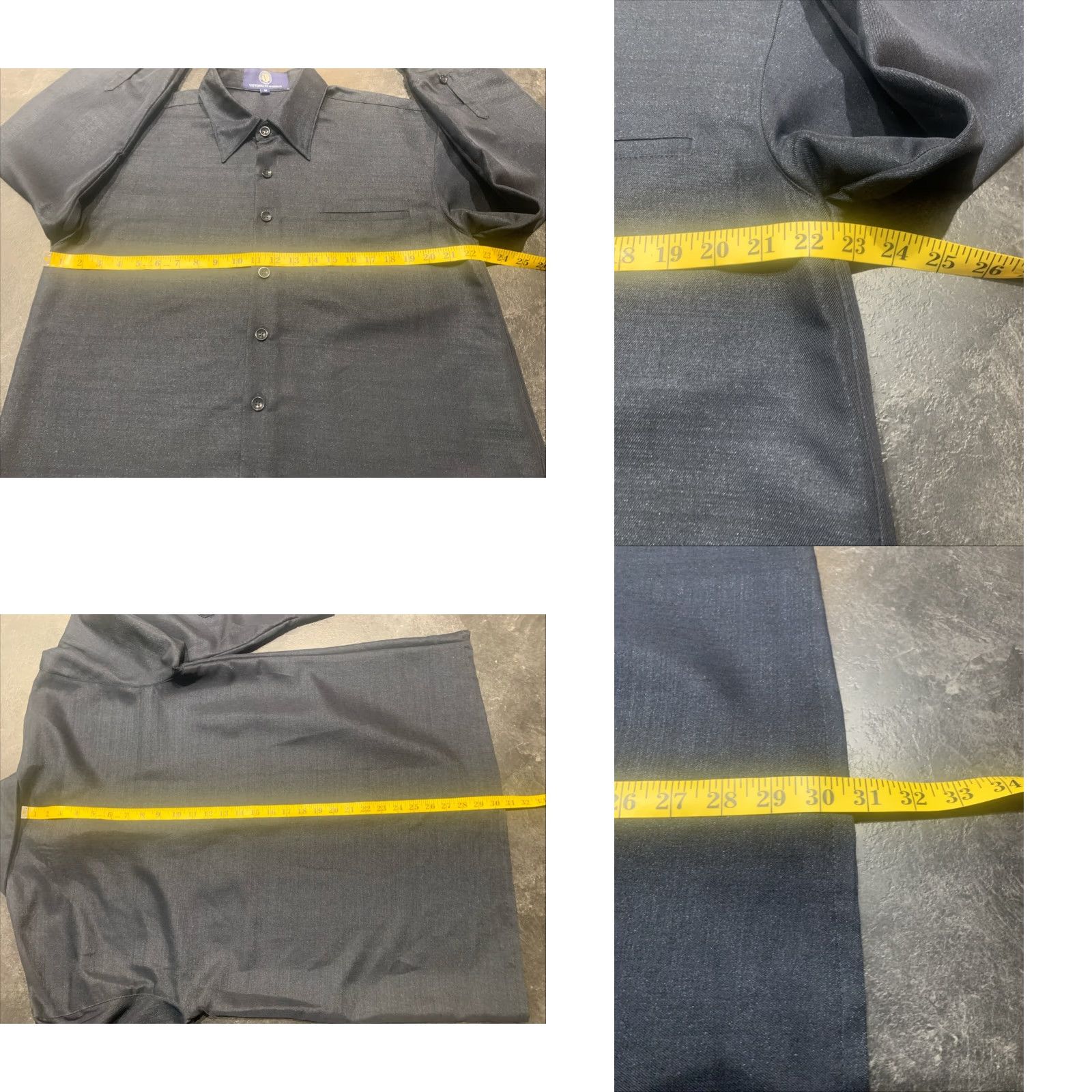 Vintage Vittorio St. Angelo Charcoal Button-Up Shirt Men’s Long Sleeve M Pleated Easy Care Size US M / EU 48-50 / 2 - 8 Thumbnail
