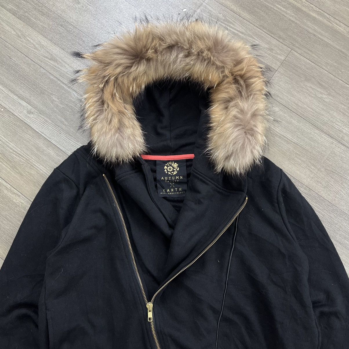 If Six Was Nine 2000s Autumn x Earth Asymmetrical Lgb Style Zip Fur Hoodie Size US M / EU 48-50 / 2 - 5 Thumbnail