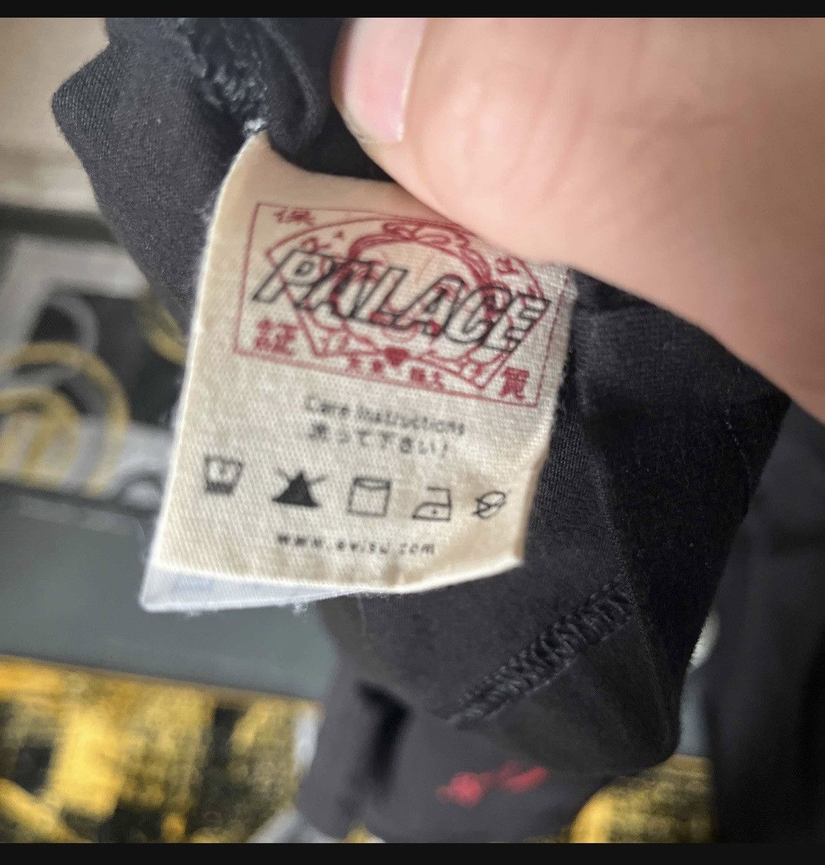 Evisu × Palace Palace x Evisu Logo Tee Black Size US L / EU 52-54 / 3 - 4 Thumbnail