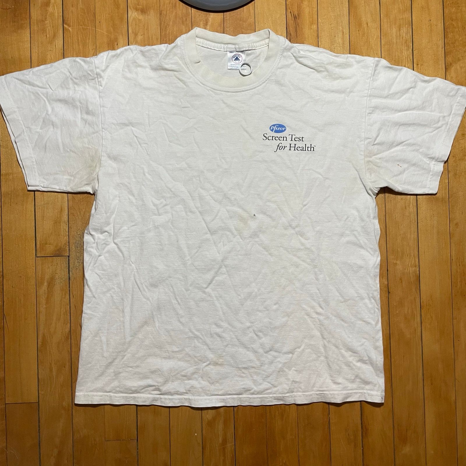 Vintage Vtg 90s Pfizer Screen Test Fad Shirt Large Pharmacy Doctor Size US L / EU 52-54 / 3 - 1 Thumbnail