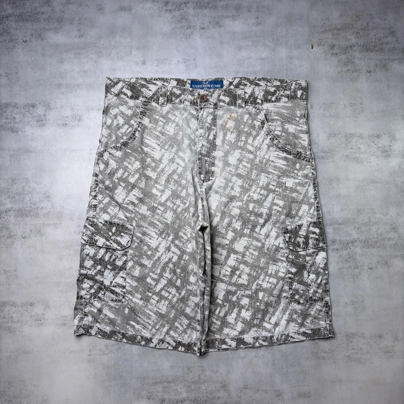 Other Y2K Grey Usted By Me Grunge Cami Skater Cargo Shorts Size US 38 / EU 54 - 1 Thumbnail