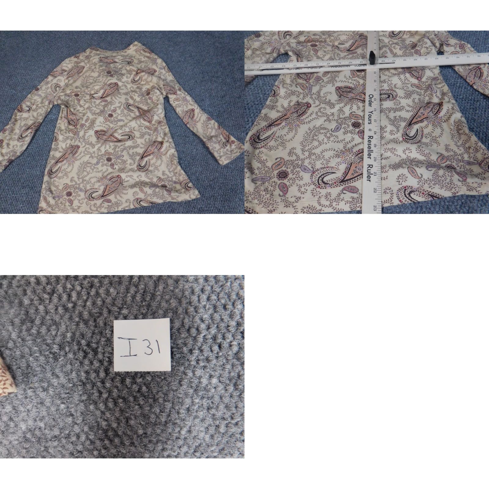 Chaps Chaps Blouse Women's Medium Beige Floral Stretch Top Crew Neck Pullover Casual Button Size M / US 6-8 / IT 42-44 - 8 Thumbnail