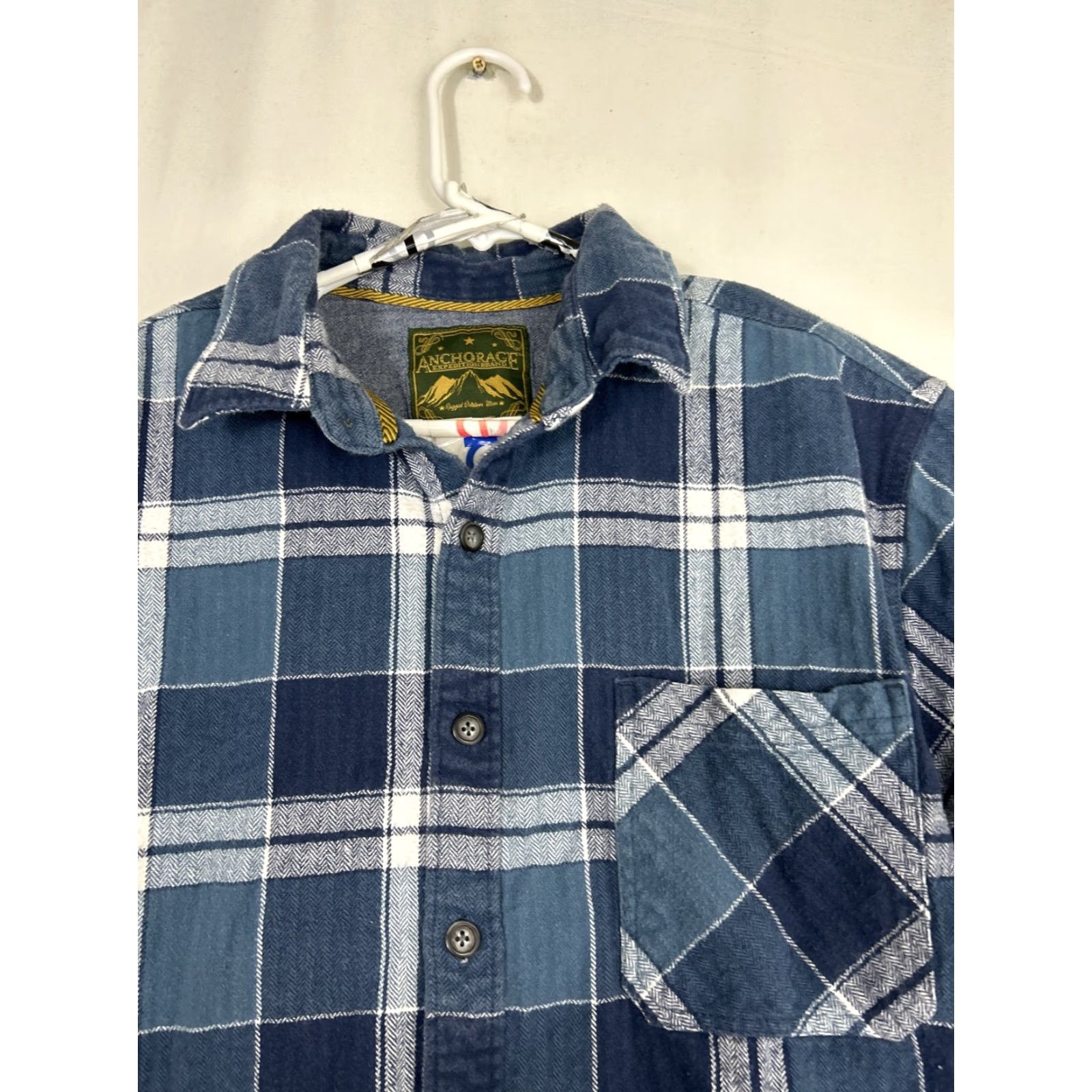 Vintage VINTAGE Anchorage Expedition Flannel Shirt Mens XL Blue White 100% Cotton Heavy Long Sleeve Button-Up Size US XL / EU 56 / 4 - 3 Thumbnail